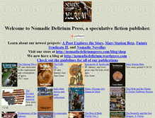 Tablet Screenshot of nomadicdeliriumpress.com